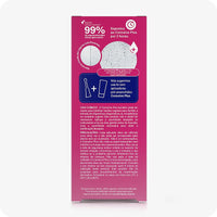 Back panel of Conceive Plus Fertility Lubricant Pre-Filled Applicators (PT) box in Italian, highlighting clinical claims that 99% of sperm remain viable after 2 hours of exposure. Features microscopic image comparison, a suggestion to use with Multi-Use Tube, and detailed clinical usage and precaution guidelines. Box design includes pink gradient background and visual aids for clarity.